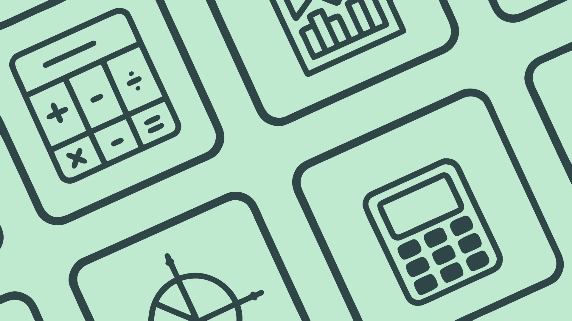 Смартфон с математическими формулами на экране и приложениями